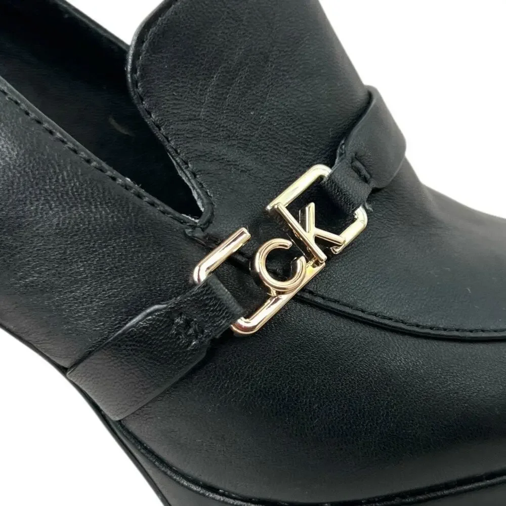 CALVIN KLEIN Pressy Platform Moc Leather Pumps 3